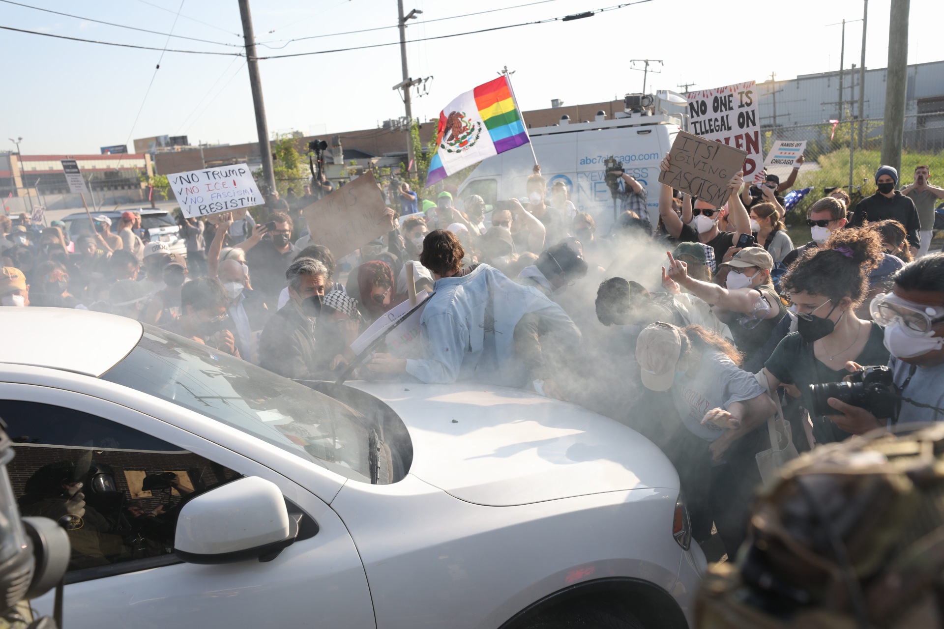 Federal Agents Tear Gas, Detain Protesters Outside Broadview ICE Facility