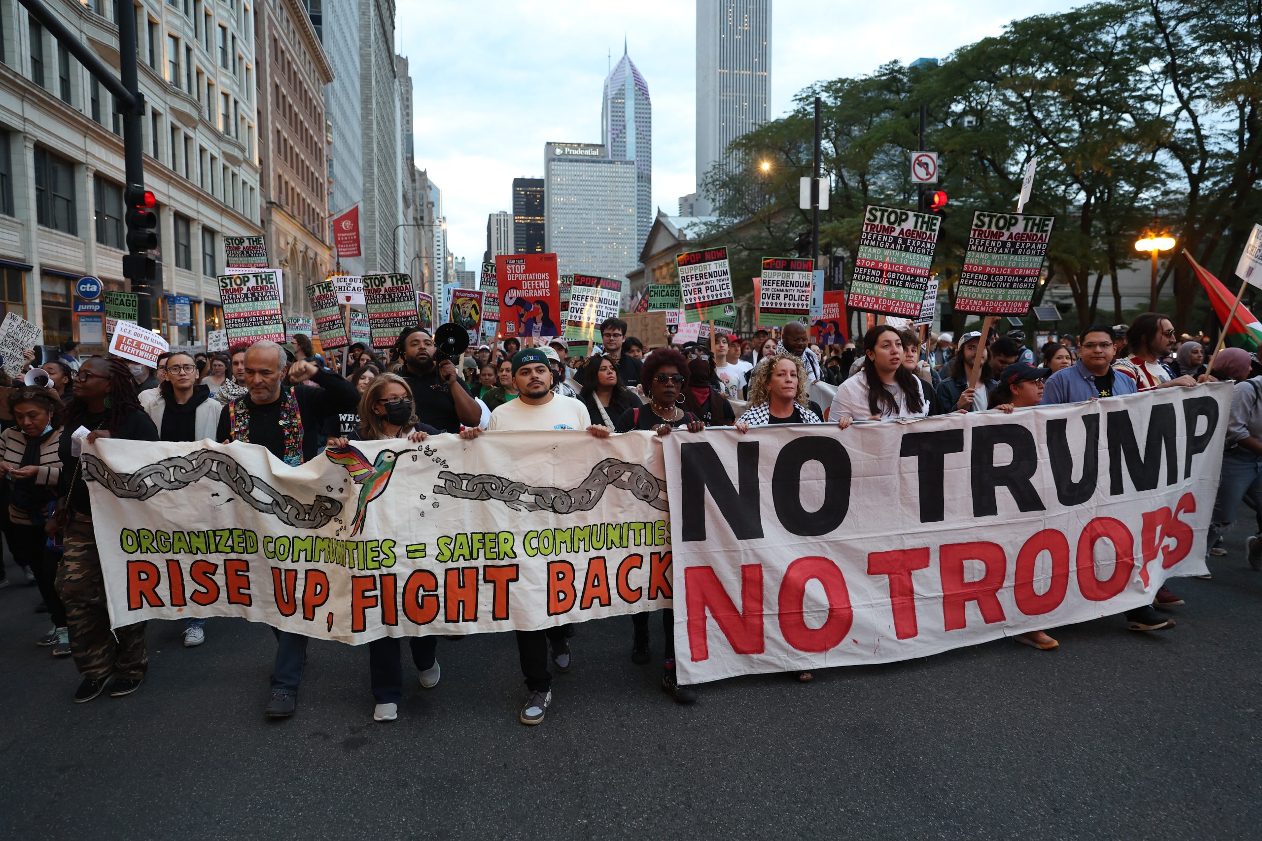 Chicago protest against National Guard deployment