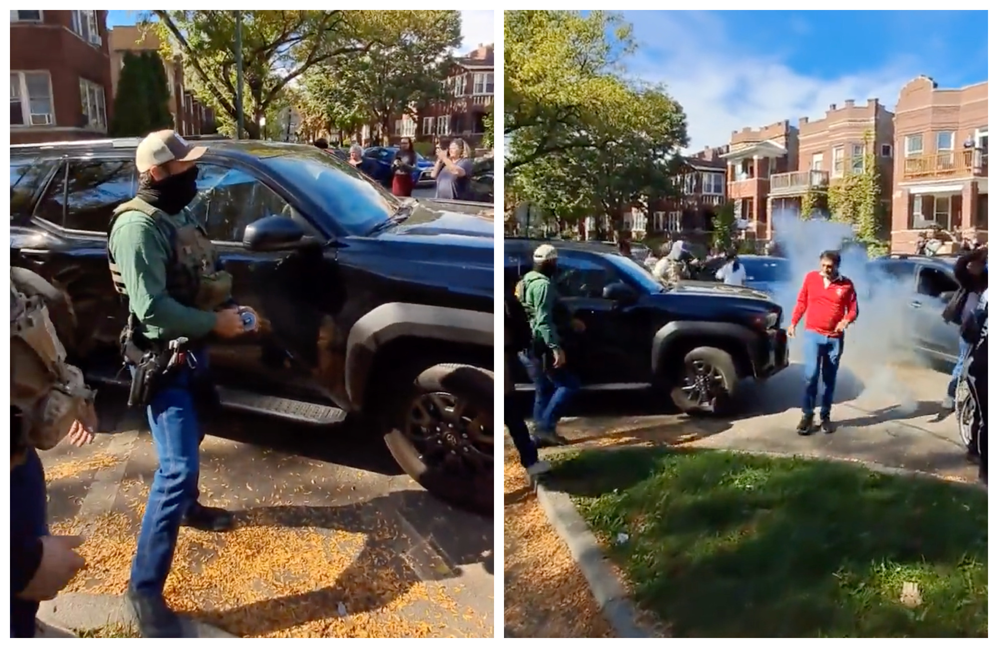 Federal Agents Deploy Tear Gas In Albany Park as Neighbors Block Immigration Arrest