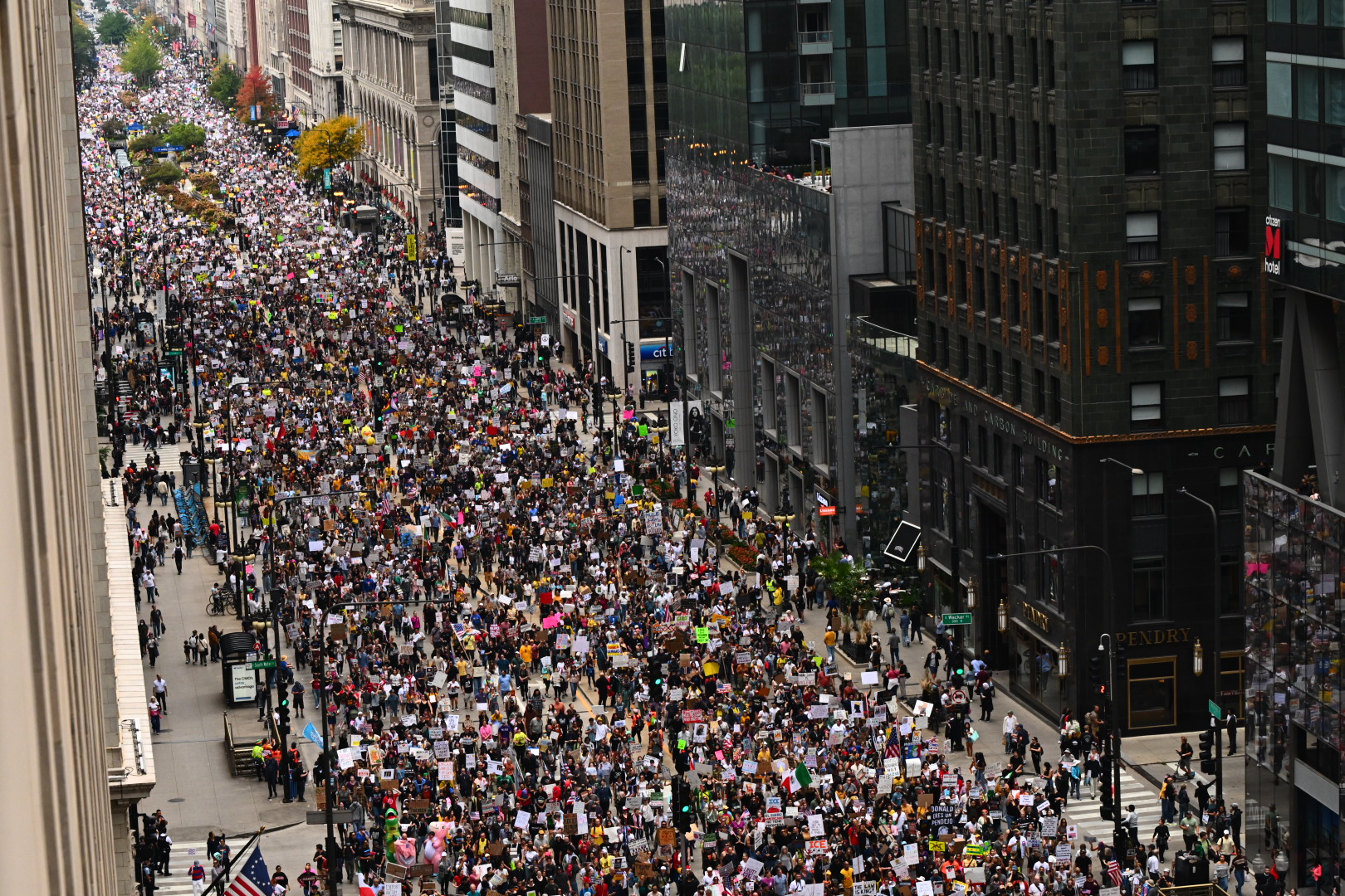 Chicago’s Massive No Kings March Stretches Two Miles Through Loop