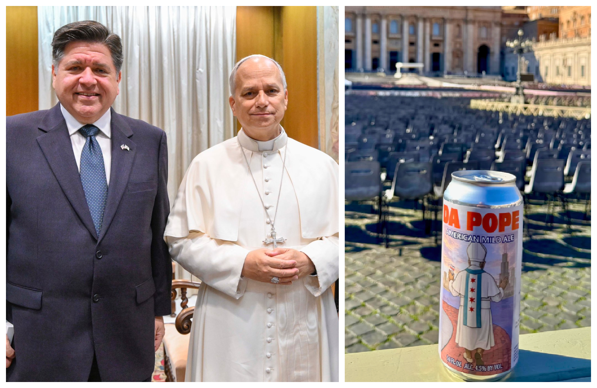 Chicago-Brewed ‘Da Pope’ Beer Now In Pope Leo’s Fridge, Thanks To Gov. Pritzker