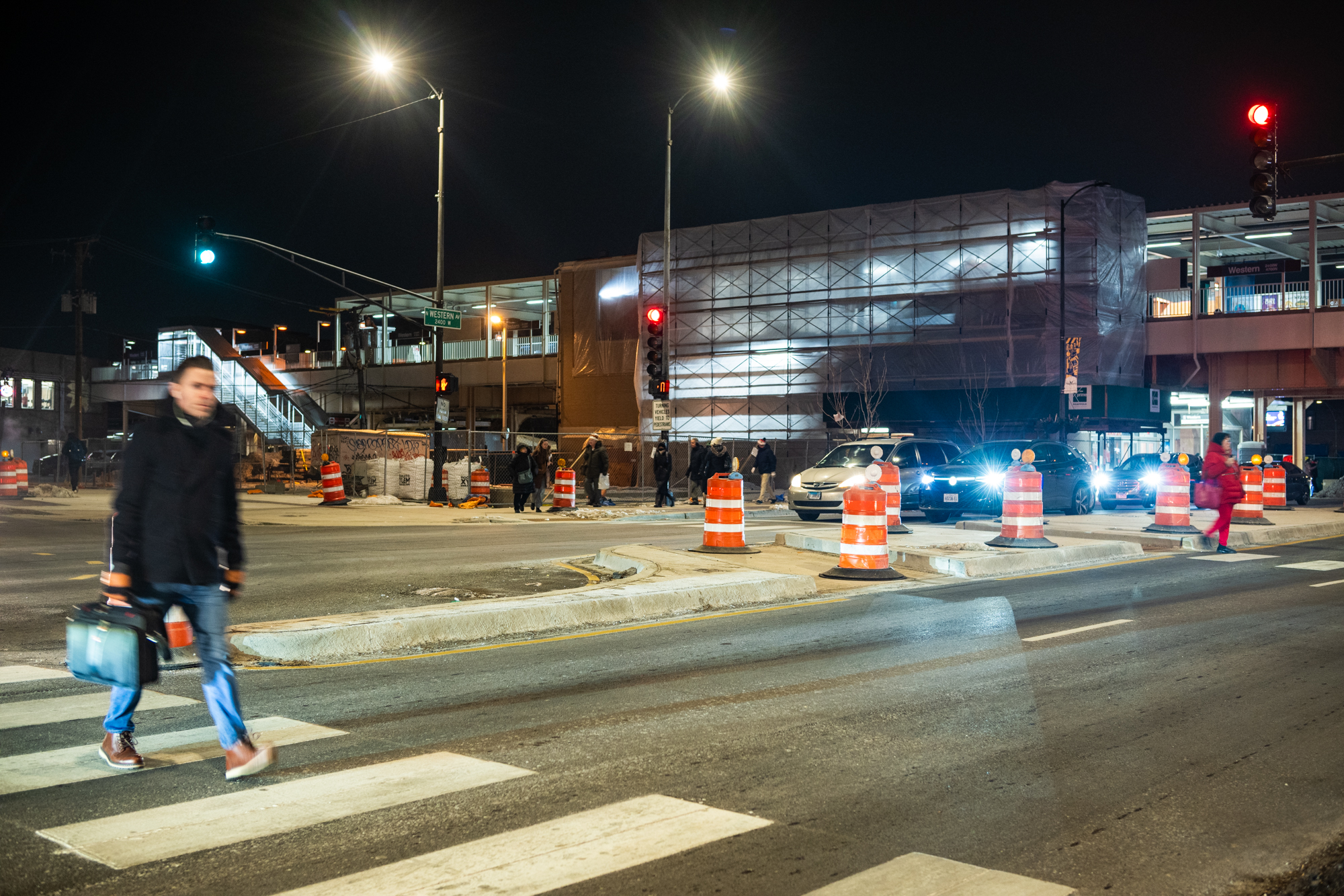Construction Paused On Lincoln Square’s New Plaza And Will Resume In Spring
