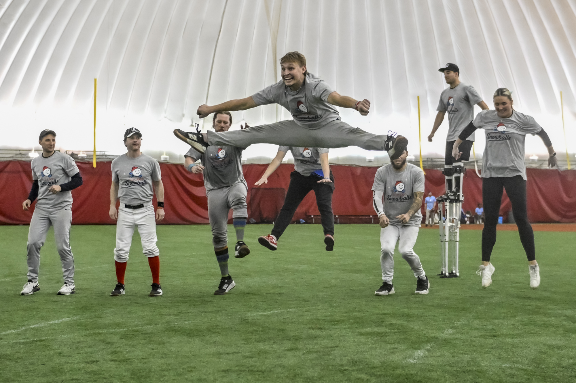 Chicago Snowballs Show Off Their Moves During Tryouts For 'Sportstainment' Baseball Team