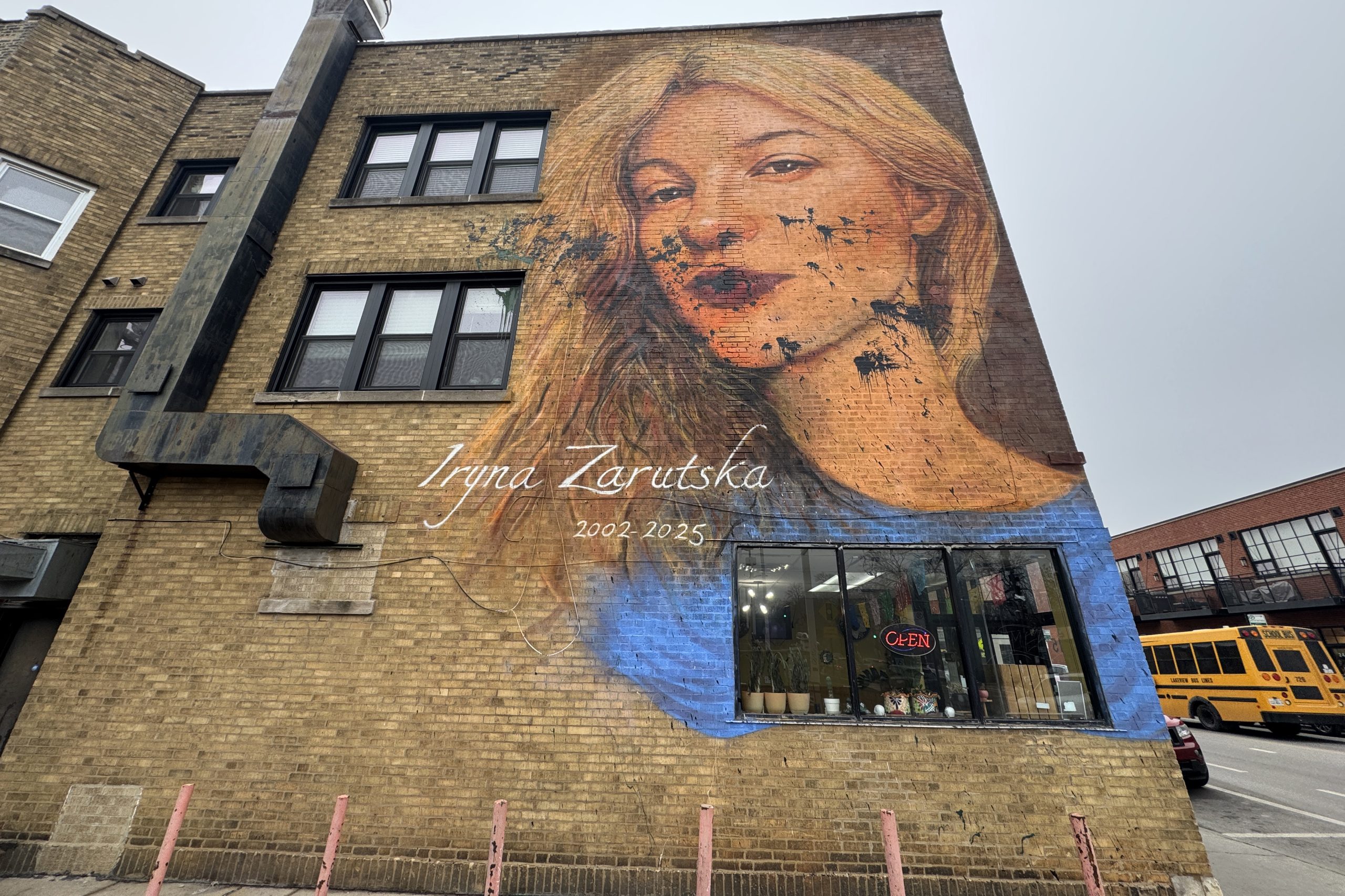 Controversial North Center Mural Of Slain Ukrainian Refugee Vandalized