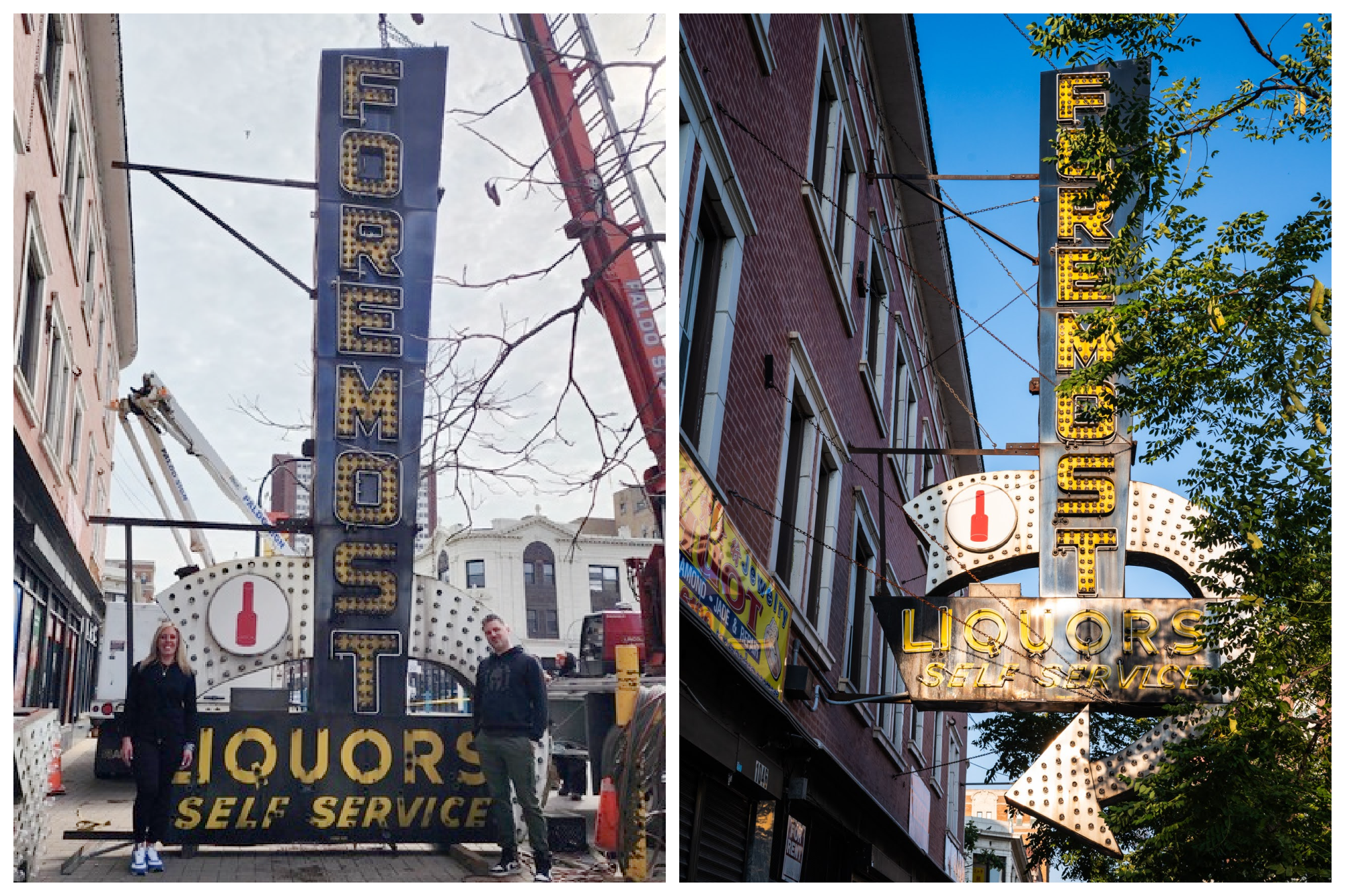 Chicago Loses Another Classic Neon Sign As Foremost Liquors Marquee Comes Down