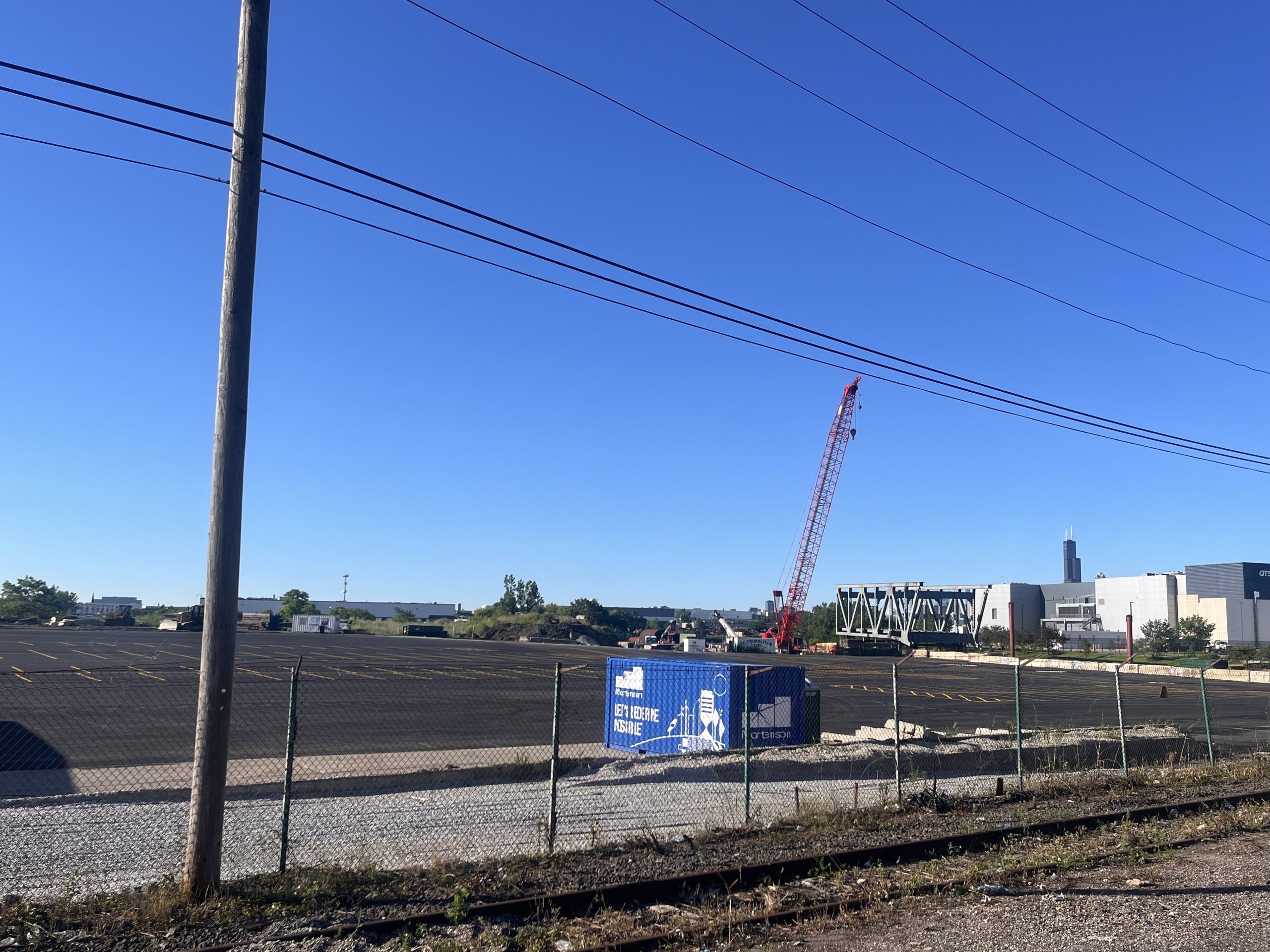 Damen Silos Owner Built Unauthorized Parking Lot, Violating City Code, City Says