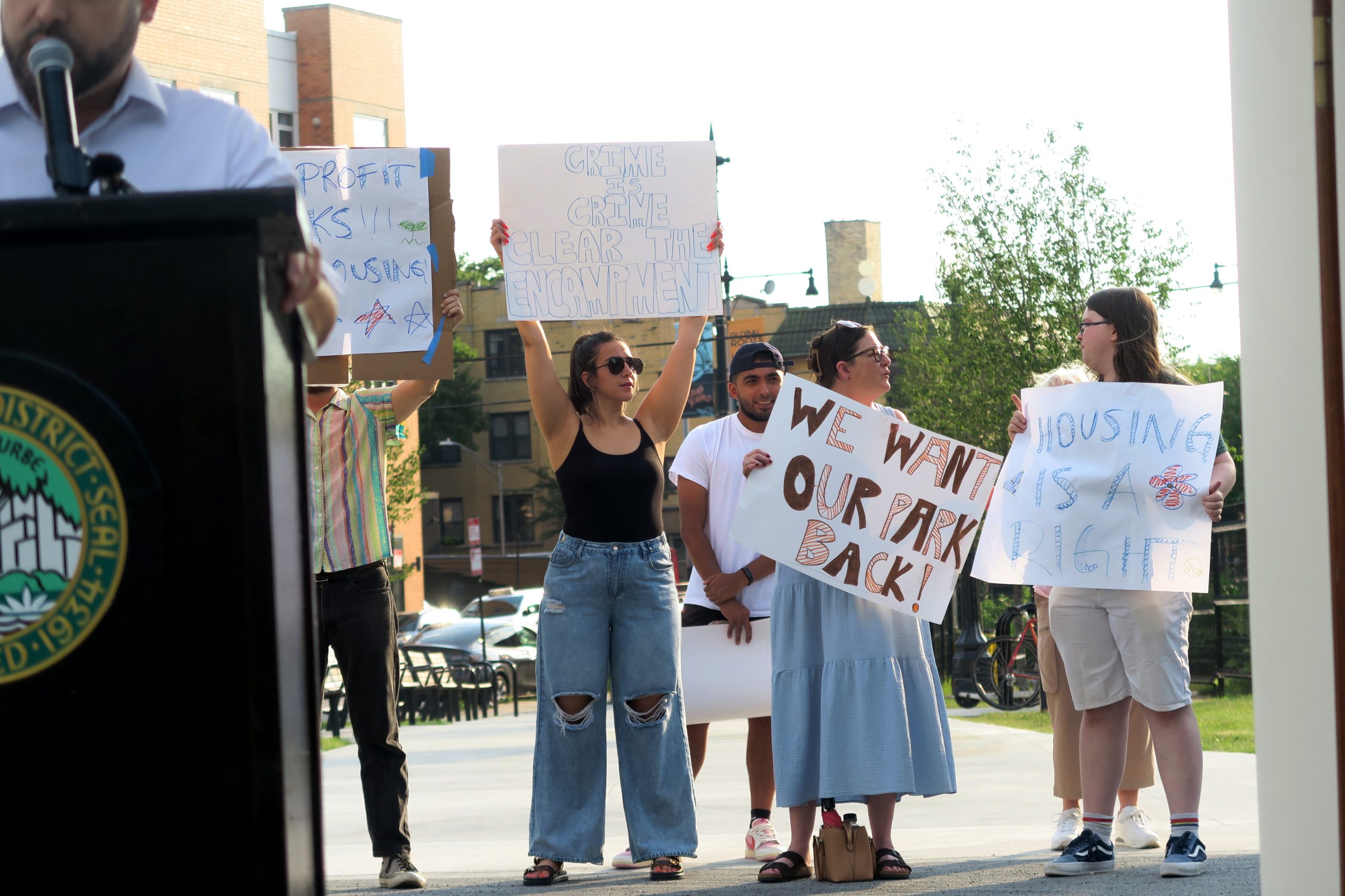 Homeless Encampment Fight Overshadows Long-Awaited Ronan Park Plaza Debut