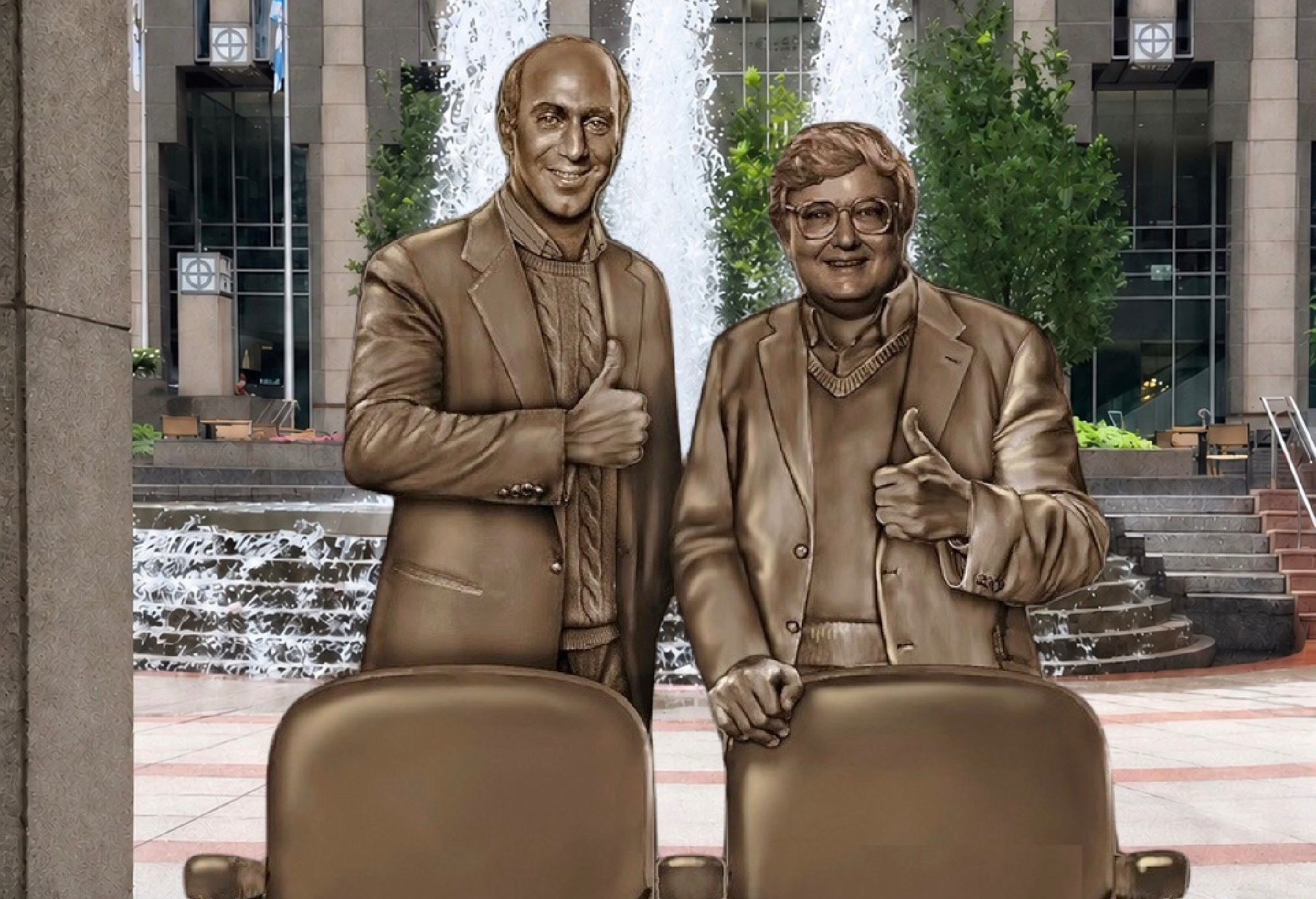 Chicago Is Getting A Life-Size Siskel And Ebert Sculpture Giving ‘Two Thumbs Up'